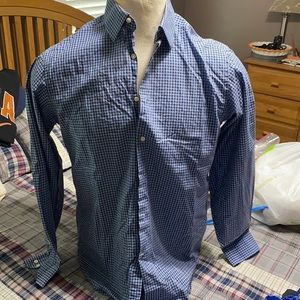 Ben Sherman Tailor Blue & Black Check Dress Shirt